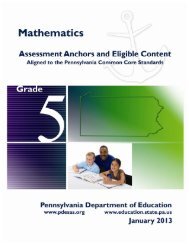 Grade 5 Mathematics Assessment Anchors and Eligible Content