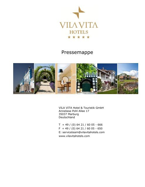 Pressemappe - VILA VITA Hotels