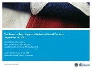 The Power of Peer Support VHA Mental Health ... - VA Mental Health