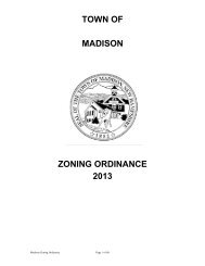 Zoning Ordinance - the Town of Madison