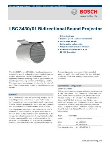 LBC 3430/01 Bidirectional Sound Projector