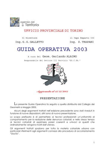 UFFICIO PROVINCIALE DI TORINO - Ordine degli Architetti