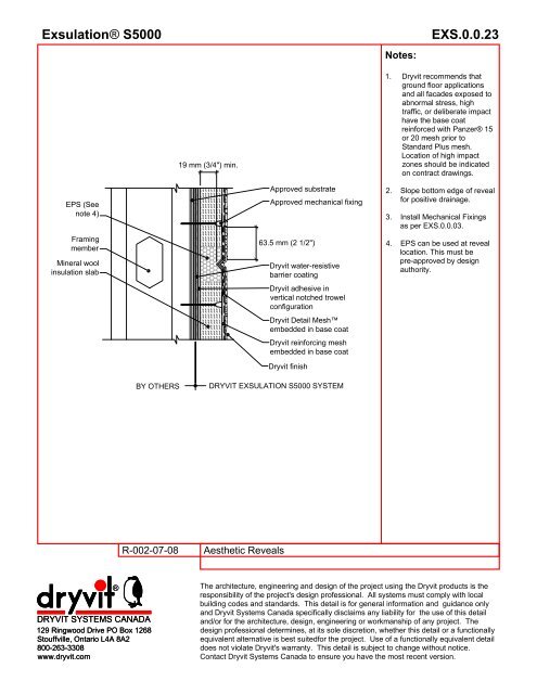 EXSULATION® S5000 Mineral Wool Slab Non Combustible ... - Dryvit