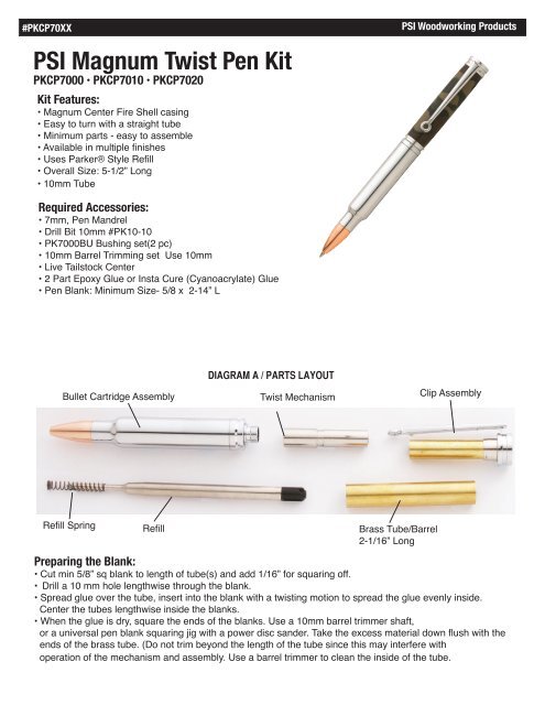 PSI Magnum Twist Pen Kit(PKCP7000) - Penn State Industries