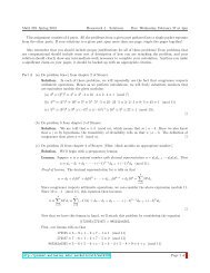 Math 223, Spring 2013 Homework 4 â Solutions Due: Wednesday ...
