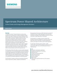 Spectrum Power Shared Architecture - Siemens