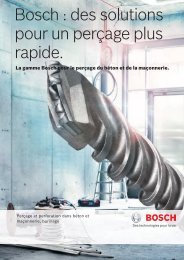 Bosch : des solutions pour un perÃ§age plus rapide.