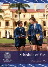 Schedule of Fees - St Joseph's Nudgee College