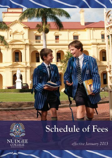 Schedule of Fees - St Joseph's Nudgee College