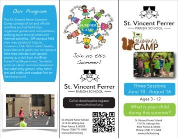Join us this Summer! Our Program - St. Vincent Ferrer Parish