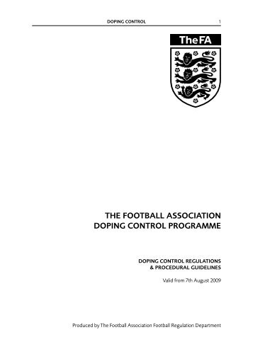 FA Doping Control - The Football Association