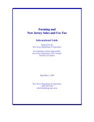 SALES AND USE TAX - State of New Jersey