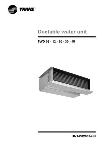 Ductable water unit