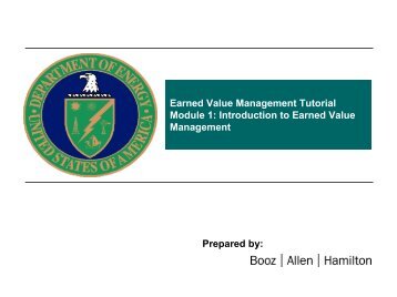 Earned Value Management Tutorial Module 1 - U.S. Department of ...