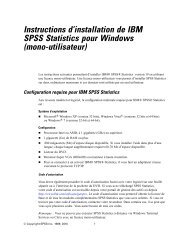 Instructions d'installation de IBM SPSS Statistics pour Windows ...