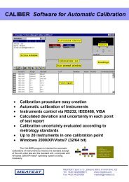 Caliber - program module for automatic calibration - meatest.cz