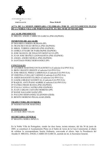 SesiÃ³n ordinaria (30 junio) - Ayuntamiento de Portugalete
