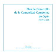 Plan de Desarrollo de la Comunidad Campesina de OyÃ³n - Desco