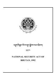 National Security Act 1992 - National Council of Bhutan