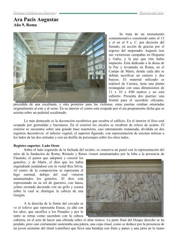 Comentario Ara Pacis - IES JORGE JUAN / San Fernando