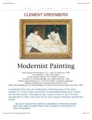 Greenberg: Modernism - Dark Matter Archives