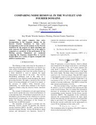 comparing noise removal in the wavelet and fourier domains