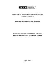 Kosovo non-majority communities within the primary and ... - OSCE
