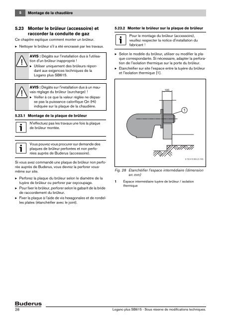 Notice d'installation et d'entretien Logano plus SB615