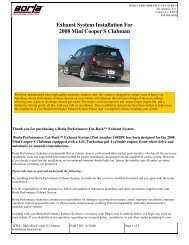 140289 08 Mini Cooper S Clubman Type Cat-back - Borla