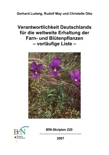 ( BfN -Skripten 220, 2007), pdf - Bundesamt fÃ¼r Naturschutz