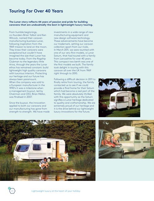 The Lunar 2014 Caravan Collection - Golden Castle Caravans