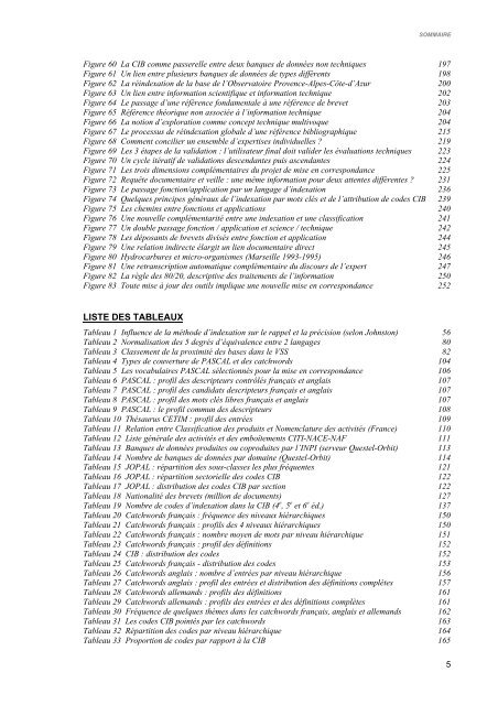 Tableau 15 JOPAL : répartition des sous-classes les ... - Luc Quoniam