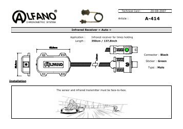 20-08-2007 Article : Infrared Receiver Â« Auto Â» Connector ... - Alfano