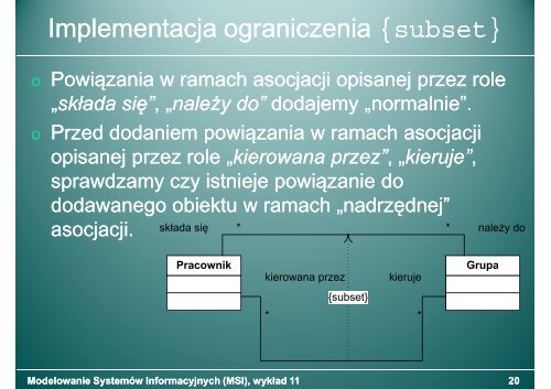 Modelowanie SystemÃ³w Informacyjnych (MSI) - pjwstk