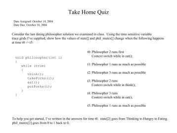 Take Home Quiz