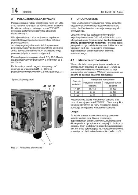SRI986 Pozycjoner elektro-pneumatyczny - FOXBORO ECKARDT