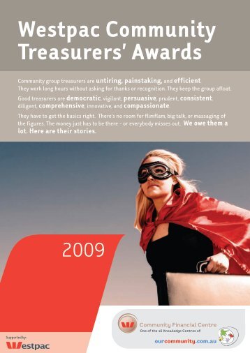 Westpac Community Treasurers' Awards - Our Community