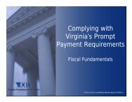 Prompt Payment Act Compliance - Virginia Department of Accounts