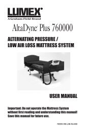 AlternAting Pressure / low Air loss MAttress systeM user MAnuAl