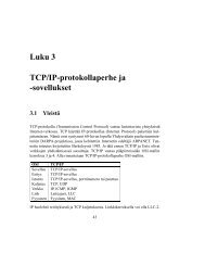 Luku 3 TCP/IP-protokollaperhe ja -sovellukset