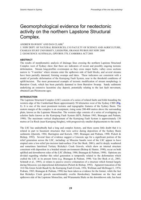 Landslides in the Sydney Basin - Geoscience Australia