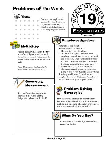 Grade 8 Weeks 19-27 - Mathematics