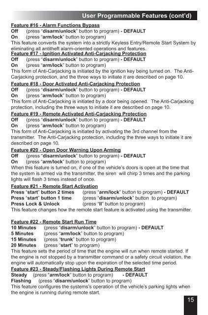 AL-1630-EDPB Operation Guide - car alarm