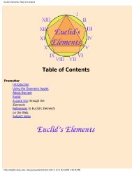 Euclid's Elements, Table of Contents - Xet.es