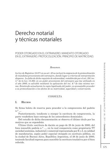 Derecho notarial y tÃ©cnicas notariales - AsociaciÃ³n de Escribanos ...