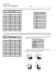 Discrete Math Chapter 14 Descriptive Statistics 14.2 Exercise 1 ...