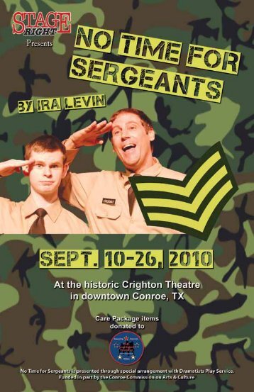 No Time for Sergeants - Stage Right Resources