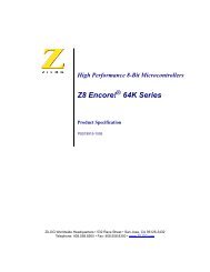 High Performance 8-Bit Microcontrollers Z8 Encore! 64K Series ...