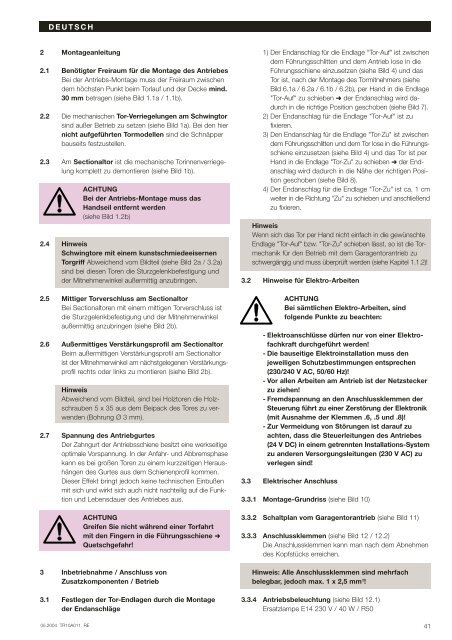 SupraMatic E P 9 Notice - Hormann.fr