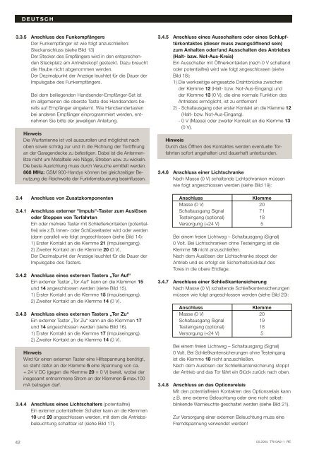 SupraMatic E P 9 Notice - Hormann.fr